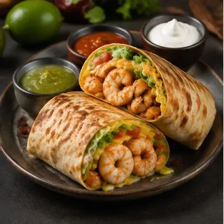 Shrimp — AI-generated representative photos — not photographs of Eduar2’s actual dishes.