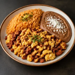 Eggs with Chorizo or Ham — AI-generated representative photos — not photographs of Eduar2’s actual dishes.