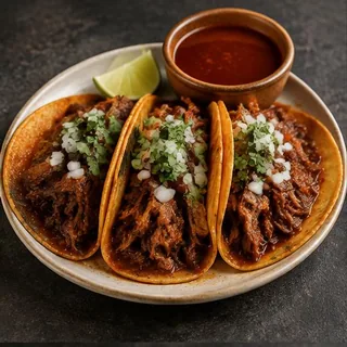 Birria — AI-generated representative photos — not photographs of Eduar2’s actual dishes.